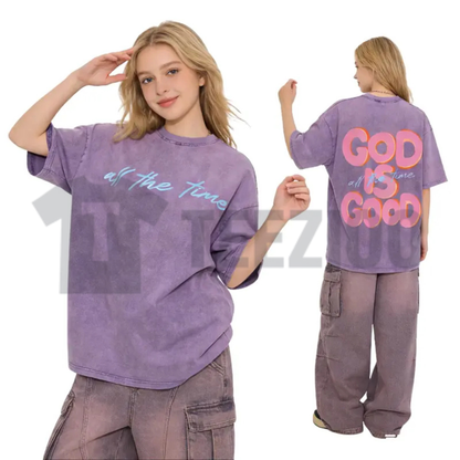 God Is Good All The Time Vintage Washed Tee