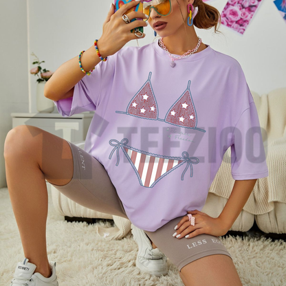 Preppy Bikini Bow 4th of July Shirt | Comfort Colors Tee
