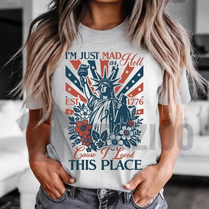 Vintage Mad As Hell 250th Anniversary Patriotic Tee