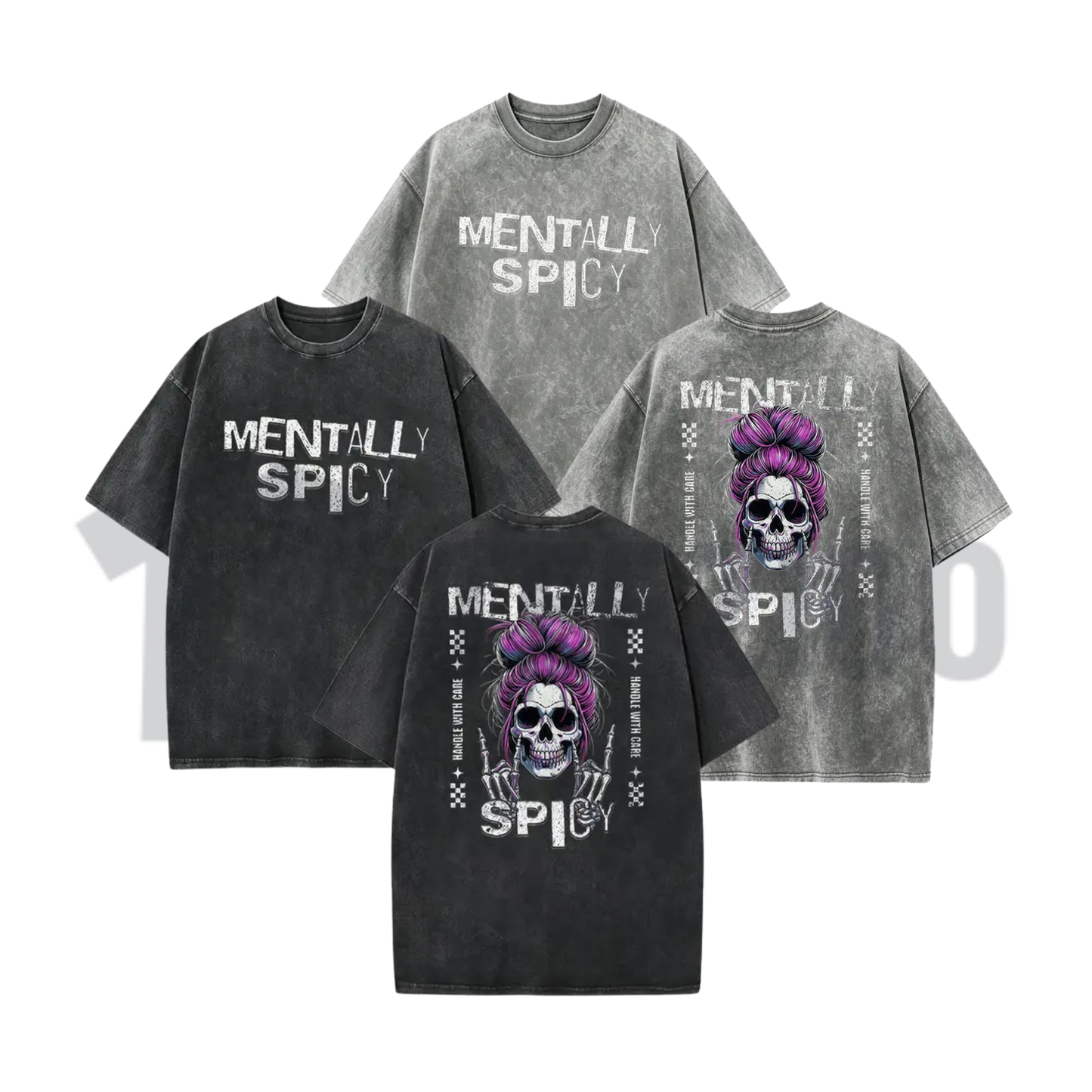 Spicy Brain Skull T-Shirt – Funny Neurospicy Mental Health Graphic Tee