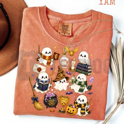 Wizard Ghost Shirt - Magical Halloween Fantasy Graphic Tee