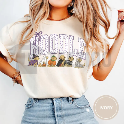 Comfort Colors® Halloween Goldendoodle Shirt - Funny Hoodle Dog Mom Graphic Tee