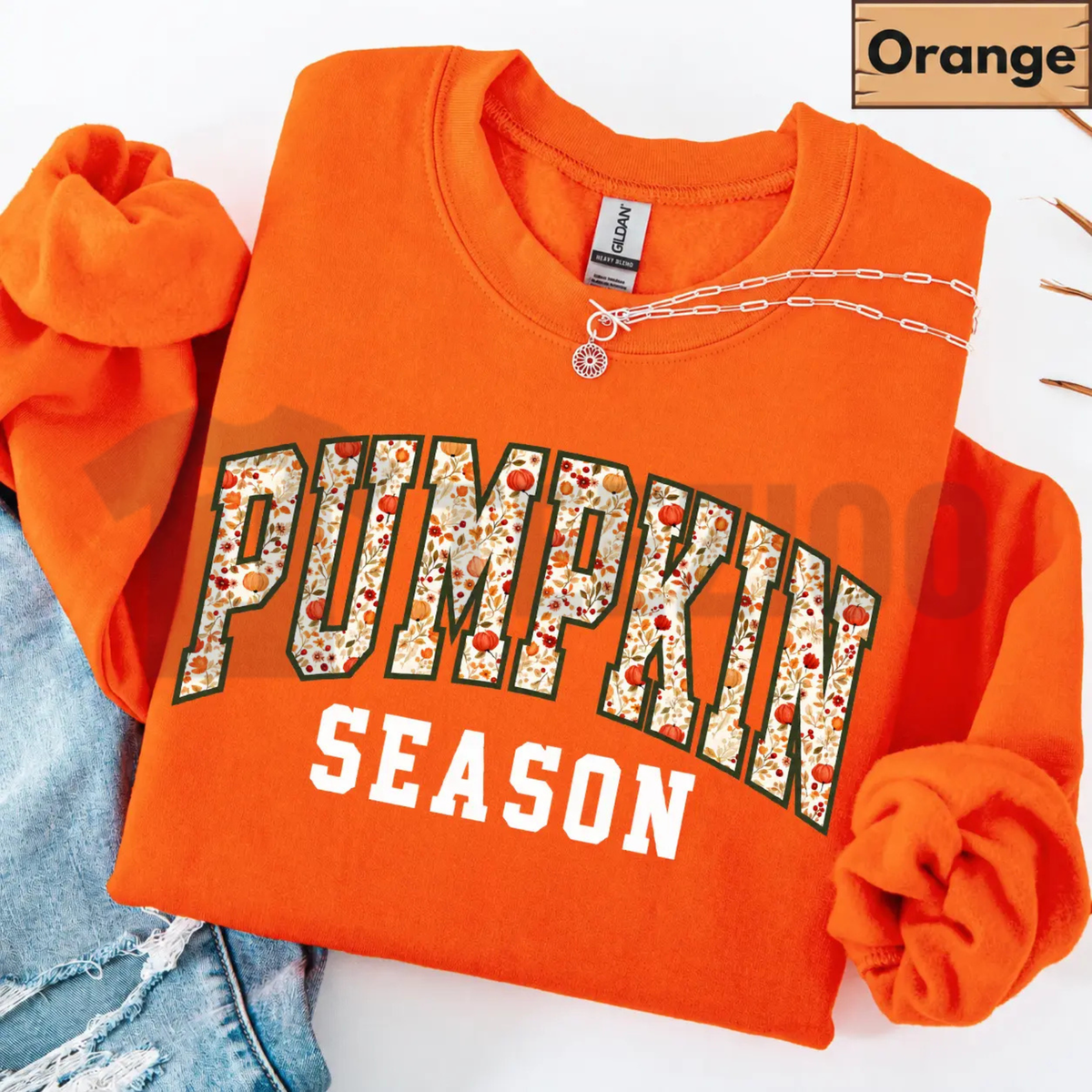 Pumpkin Season Sweatshirt - Cozy Autumn Fall Pumpkin Patch Crewneck