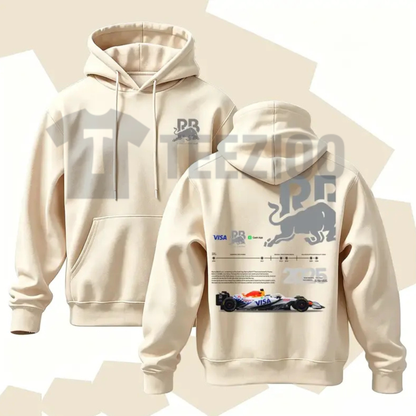 Vintage Racing Cartoon Graphic Hoodie - Retro Motorsport Pullover Sweatshirt