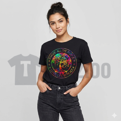 Imagine Tie-Dye Peace Shirt | Retro Hippie Tee