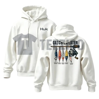 Vintage American Retro Fishing Hoodie - Outdoorsman Angler Pullover