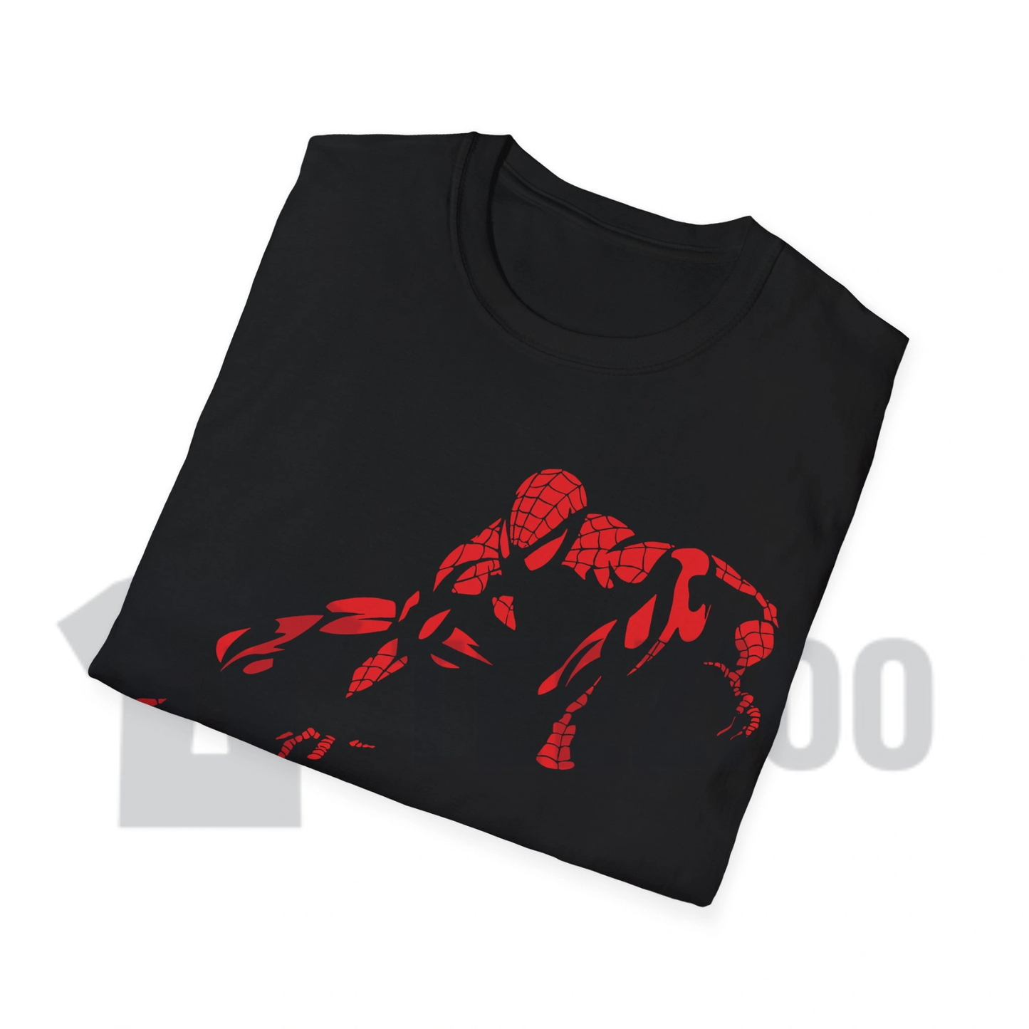 Marvel Spider-Man Graphic Tee - Crimson Shadow Hero Pose Shirt