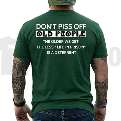 The Less Life In Prison Is A Deterrent Funny Old People Retro Graphic T-Shirt