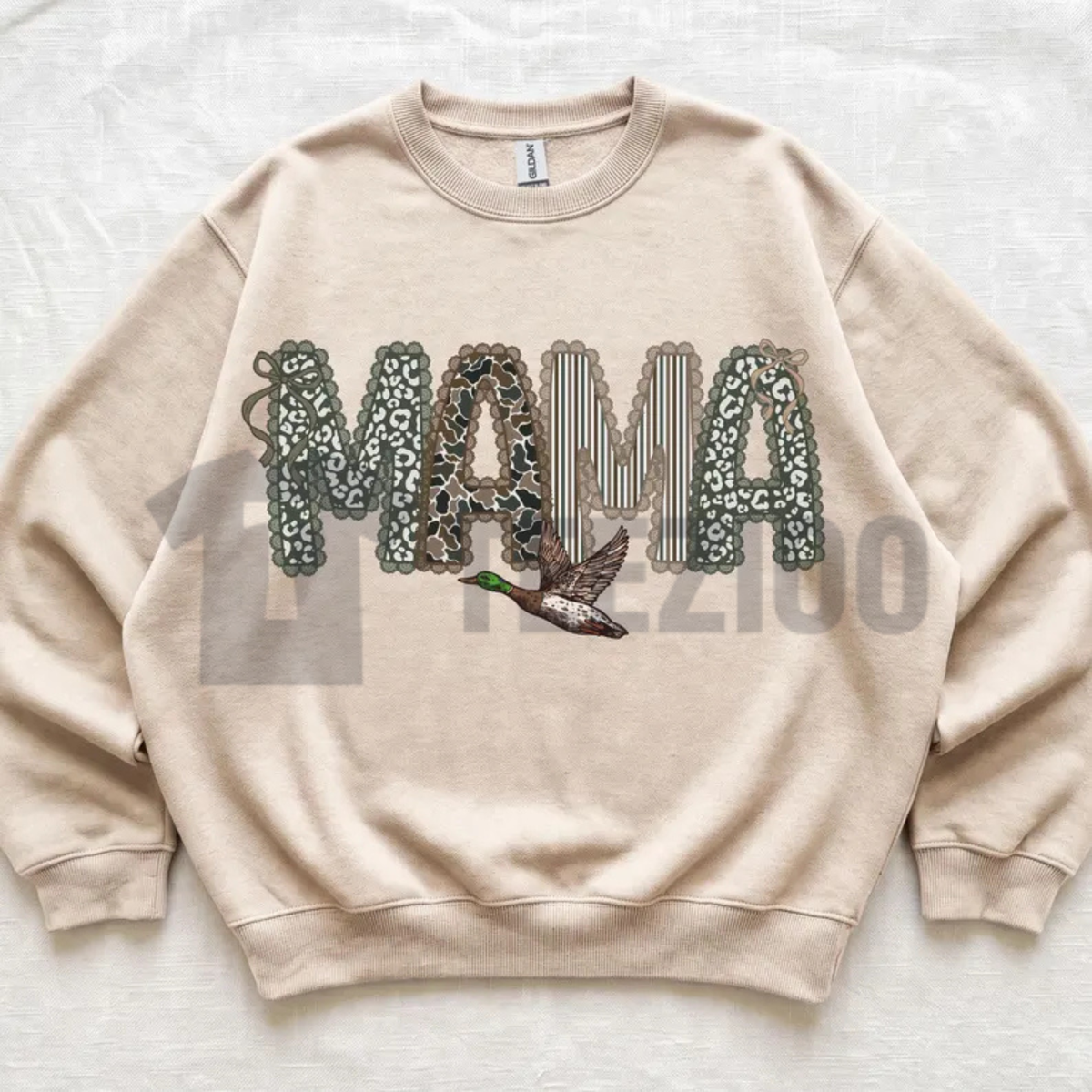 Camo Mama & Dada Matching Sweatshirt - New Parents Graphic Crewneck