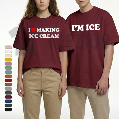 "I'm Cream" Funny Couple Matching T-Shirt