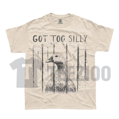 "Got Too Silly" T-Shirt – Vintage Sarcastic Cartoon Graphic Tee
