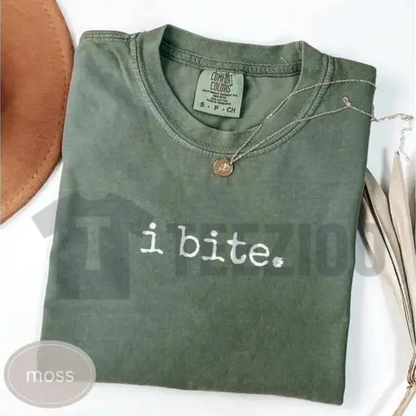 Comfort Colors® "I Bite" Tee – Funny Sarcastic Dark Humor Shirt