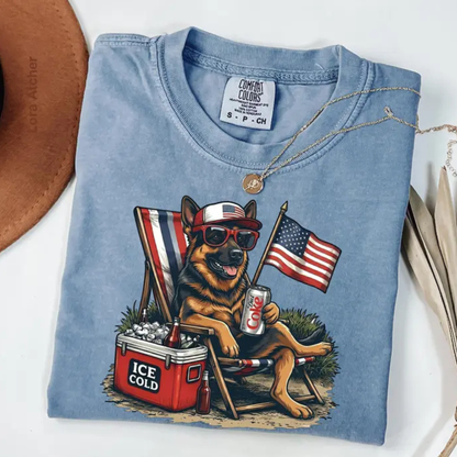 Funny 4th of July Dog Shirt – Retro Labrador & Diet Coke Graphic Tee