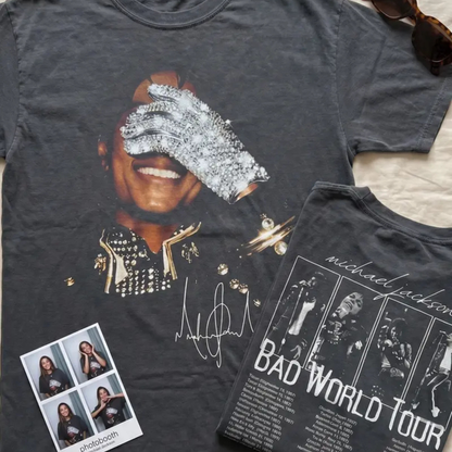 Michael Jackson 1980s Concert Shirt – Retro Distressed 2-Sided Tour Tee