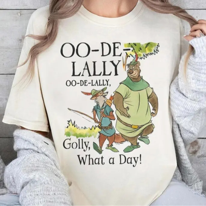 Retro "Robin Hood & Skippy" Tee – Oo-De-Lally Death to Tyrants Family Trip Graphic Shirt