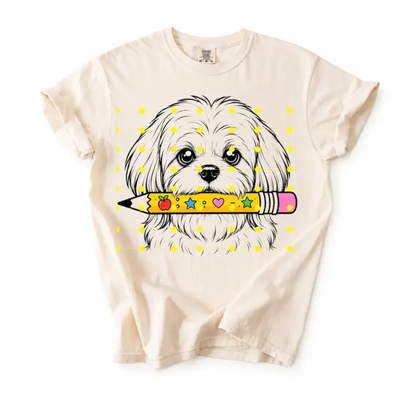 Dog Breeds Back-to-School T-Shirt - Retro First Day of School Pet Tee