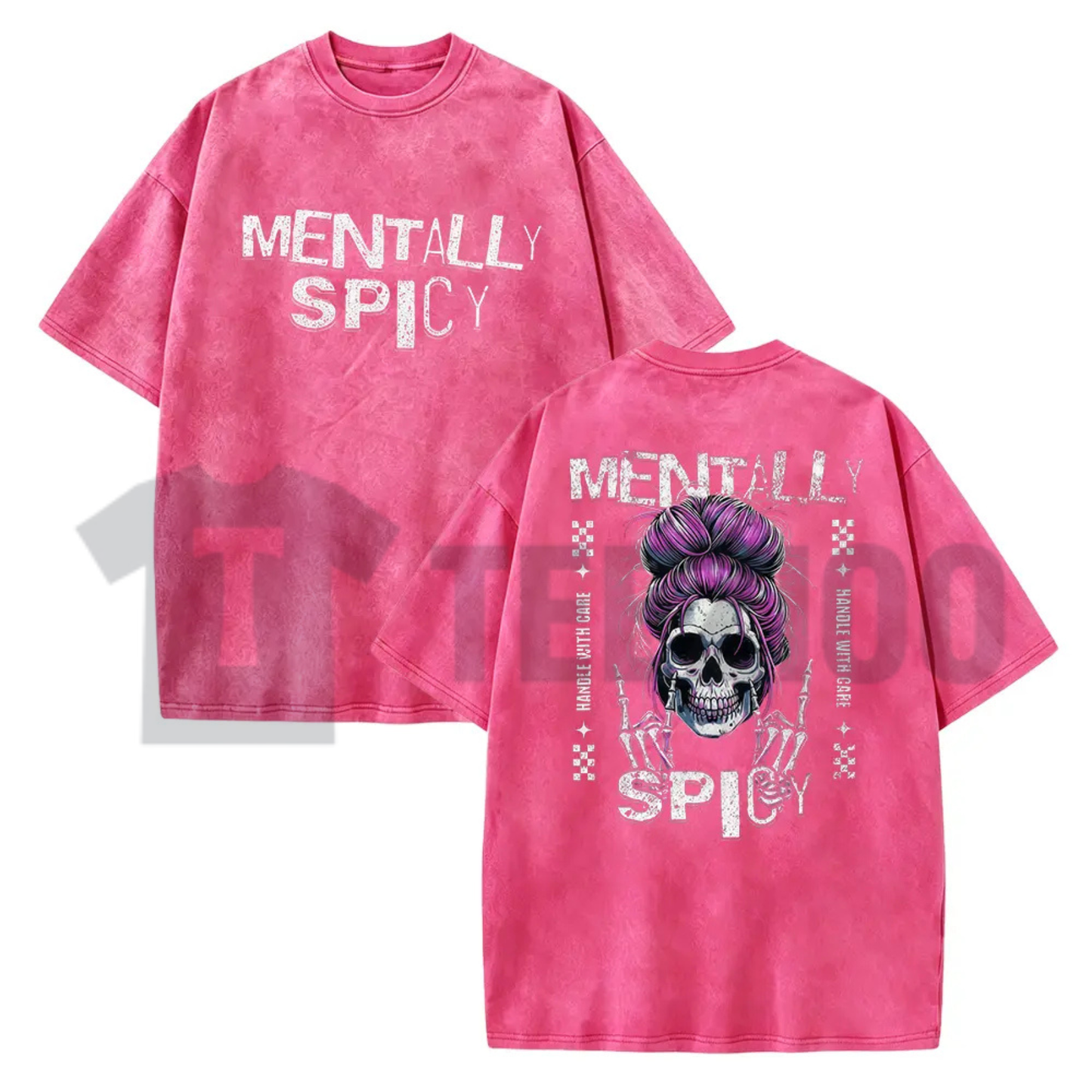 Spicy Brain Skull T-Shirt – Funny Neurospicy Mental Health Graphic Tee