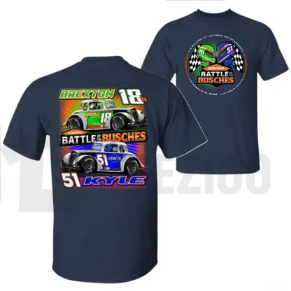 Battle Of The Busches Racing Vintage NASCAR Style Graphic T-Shirt