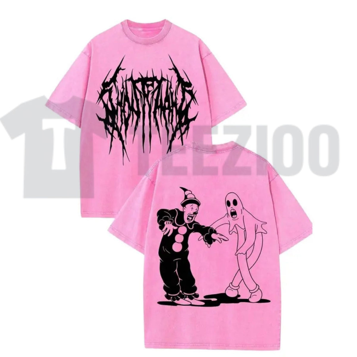 Ghostemane Spooky Halloween Graphic Washed Tee – Dark Vintage Streetwear Shirt