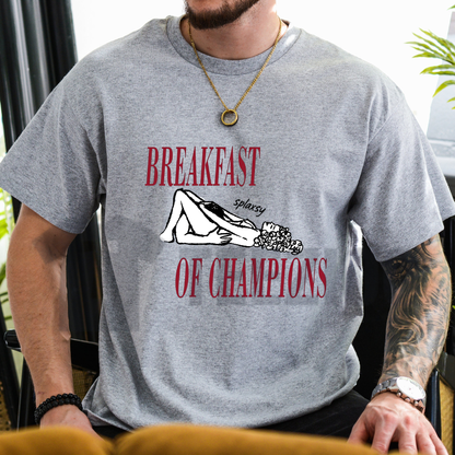 "Breakfast Of Champions" Tee – Vintage Style Retro Graphic Shirt