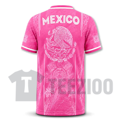 Men's Light Pink Aztec Sun Stone V-Neck T-Shirt