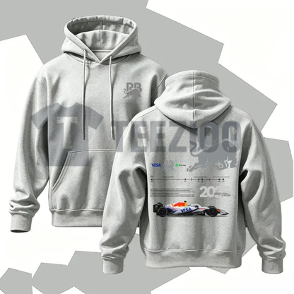 Vintage Racing Cartoon Graphic Hoodie - Retro Motorsport Pullover Sweatshirt