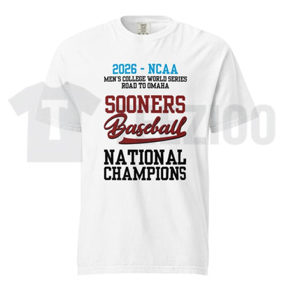 Sooners Baseball 2026 MCWS Champions Comfort Colors Shirt – Vintage Collegiate Tee