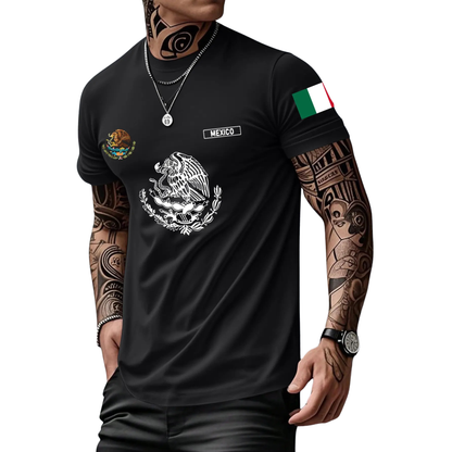 Mexican-Themed Print T-Shirt for Men - Retro Mexico Pride Graphic Tee