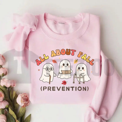 Cute Ghost Nurse Sweatshirt – Funny Halloween Medical Crewneck
