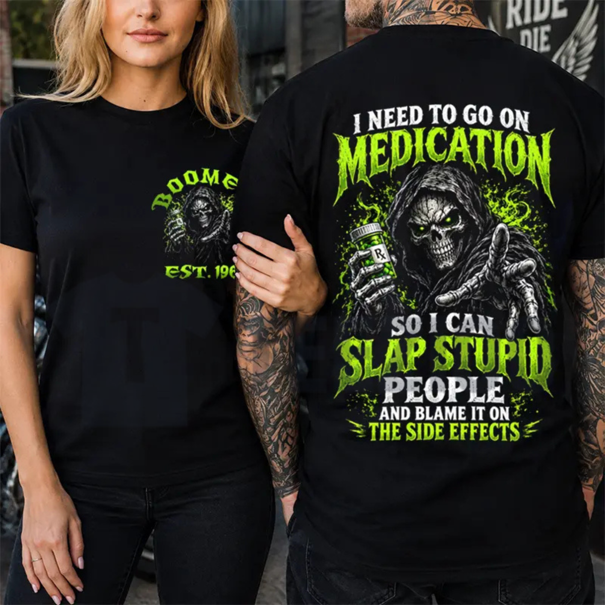 Chaosmoda I Need To Go On Medication Custom Year Skull Shirt