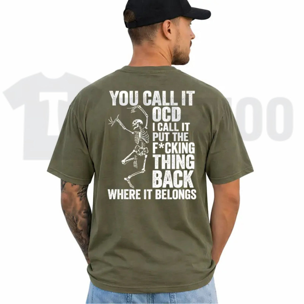 Dark Humor Skeleton Top – You Call It OCD Funny Sarcastic Graphic Apparel
