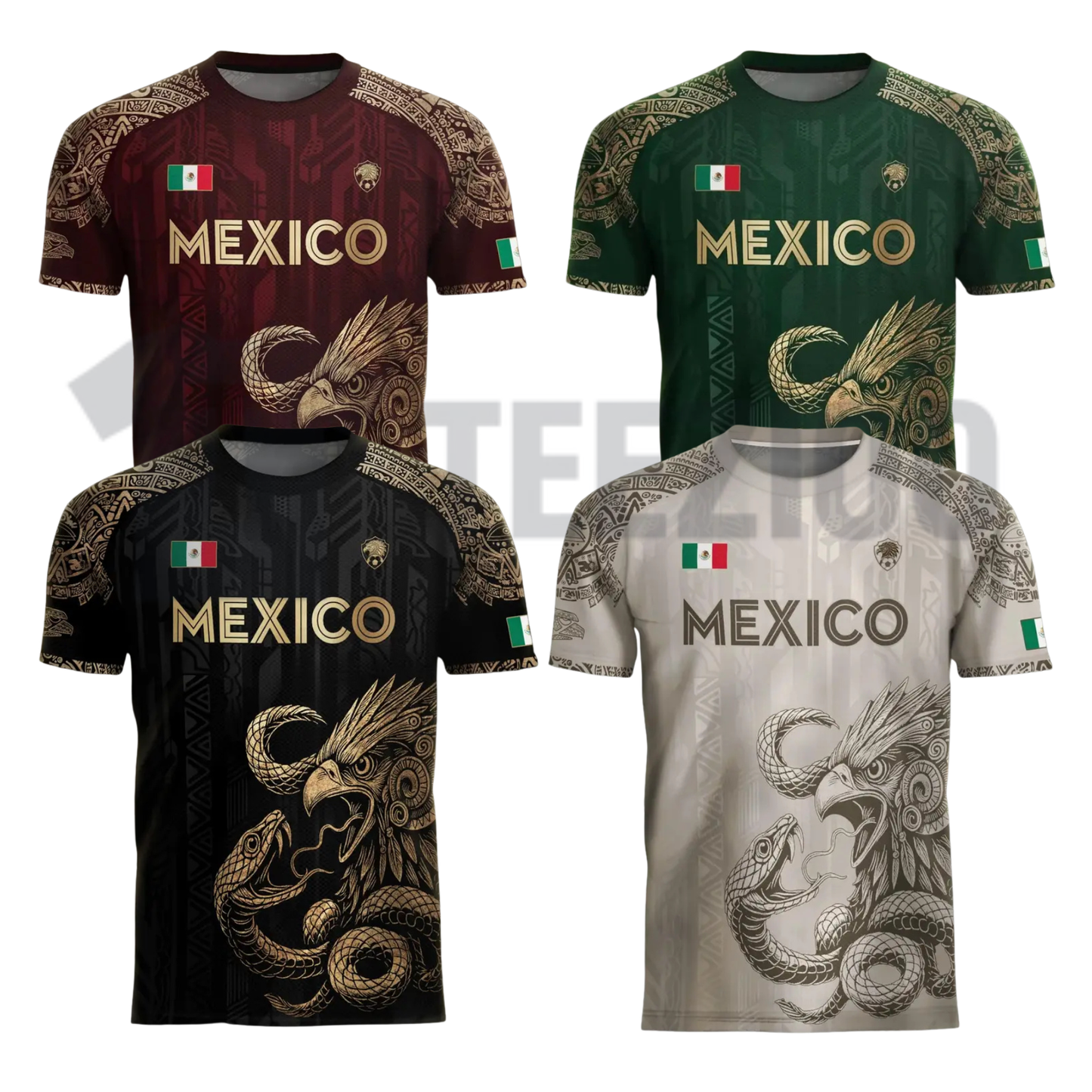 Mexico Aztec Eagle Heritage Soccer t-shirt – All Over Print Men's Football Shirt