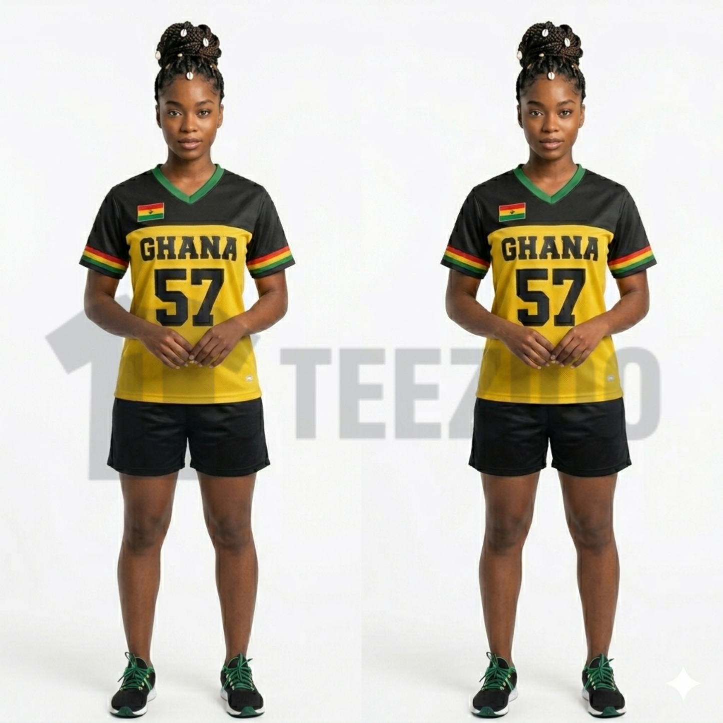 Ghana 57 Retro Colorblock Mesh Tee | Sportswear