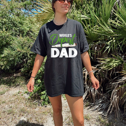 World's Dopest Dad Funny Father's Day Cannabis Hypebeast Graphic T-Shirt