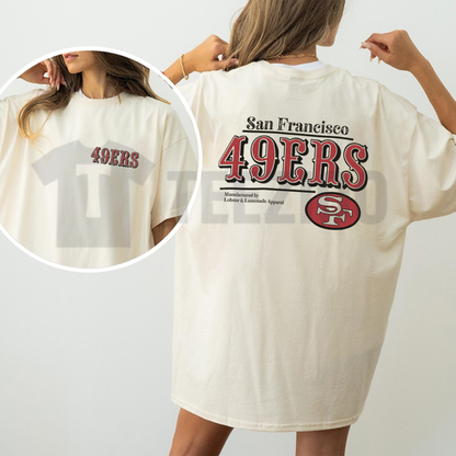 San Francisco Football Shirt - Retro Red Gold Vintage Graphic Tee