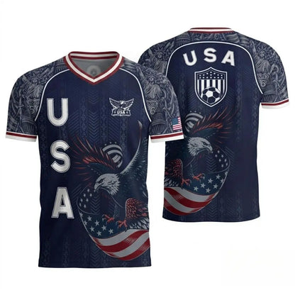 USA 2026 V-Neck Soccer Fan Jersey – Retro Football