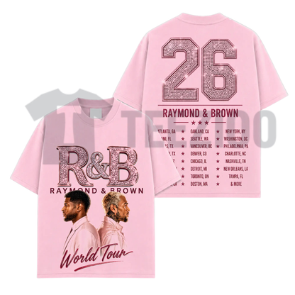 Raymond And Brown World Tour 2026 Premium Cotton T-Shirt - Vintage Concert Style Graphic Tee