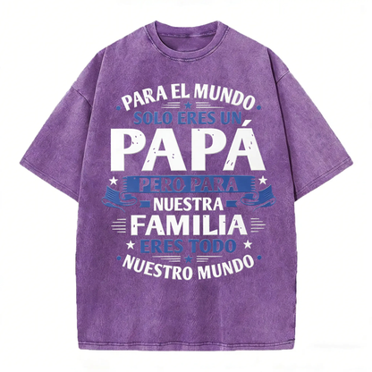 Eres Mi Mundo Spanish Papa Tee – Heartfelt Fatherhood Statement Shirt