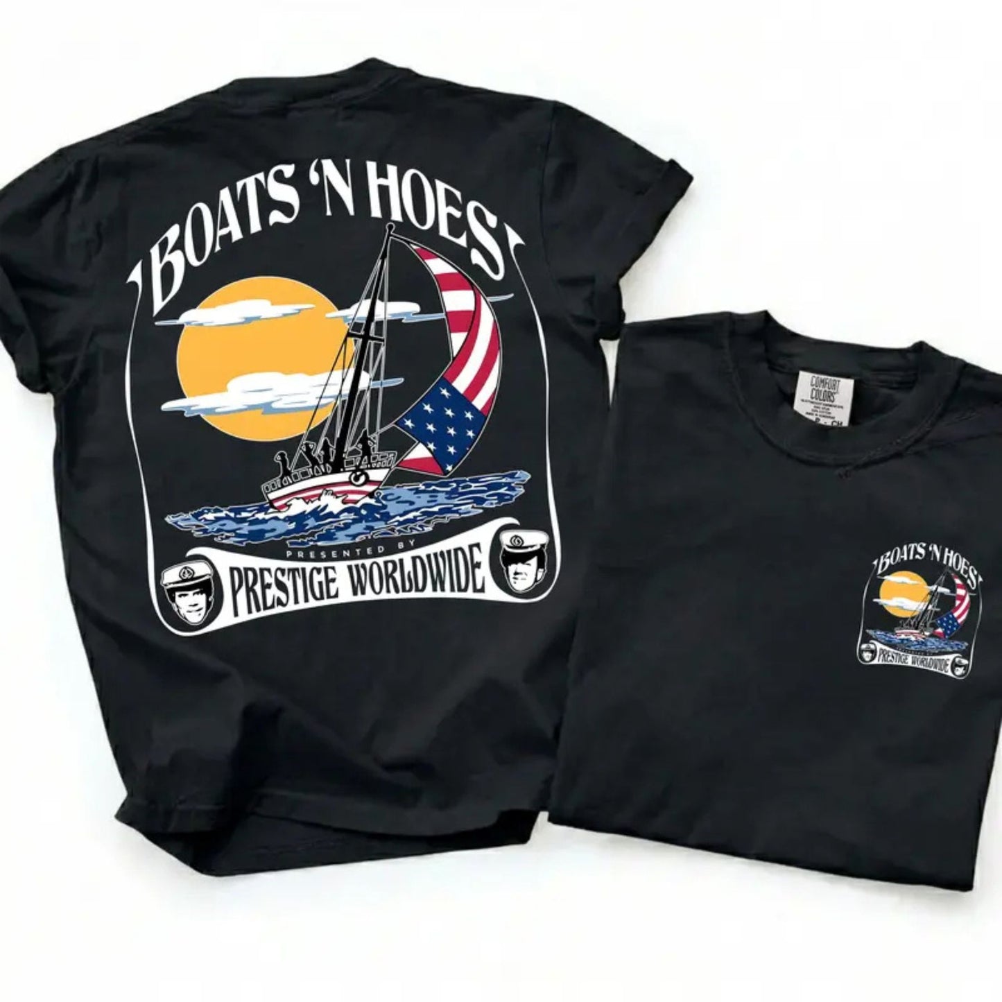 Retro Yacht Party Graphic T-Shirt – Funny Boat Life Tee, Vintage Comedy Inspired Summer Shirt