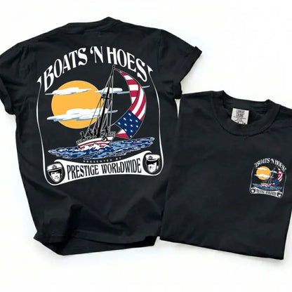 Retro Yacht Party Graphic T-Shirt – Funny Boat Life Tee, Vintage Comedy Inspired Summer Shirt