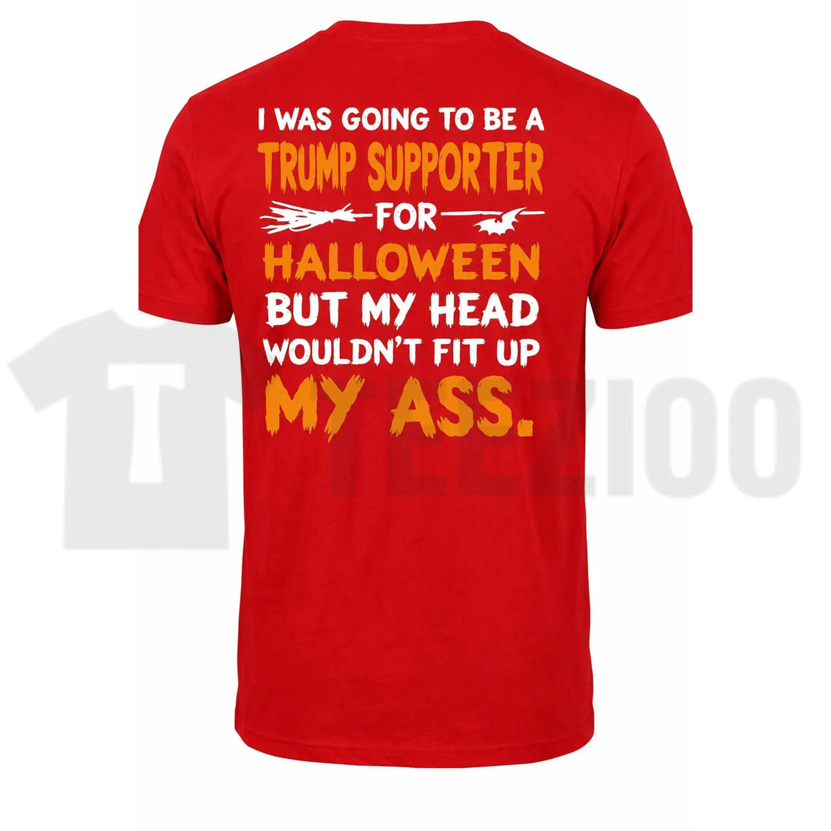 Sarcastic Bat Quote Back Print Top – Funny Political Halloween Graphic Apparel