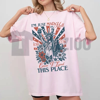 Vintage Mad As Hell 250th Anniversary Patriotic Tee