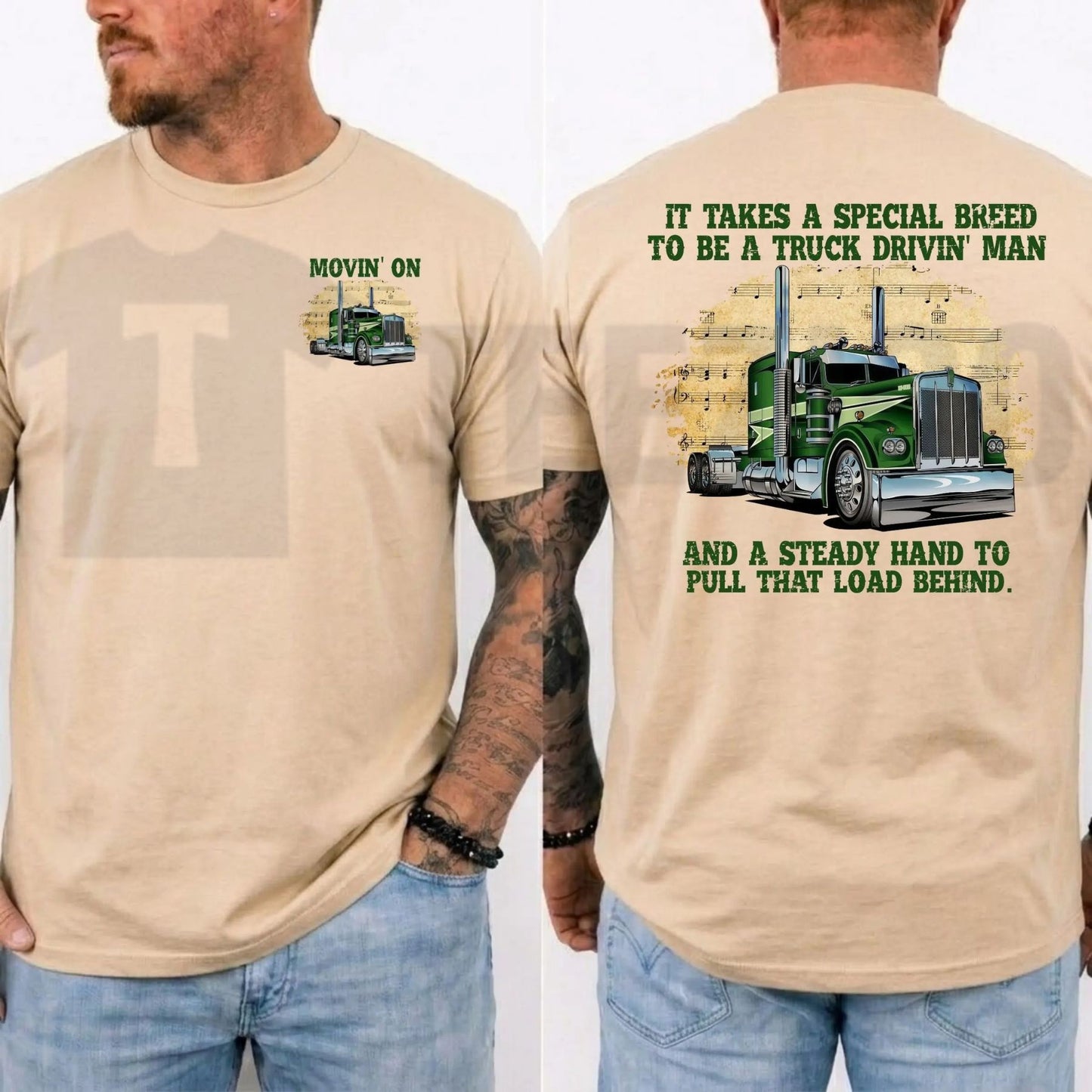 Movin On Trucker Vintage 70s TV Show Retro Big Rig Graphic T-Shirt