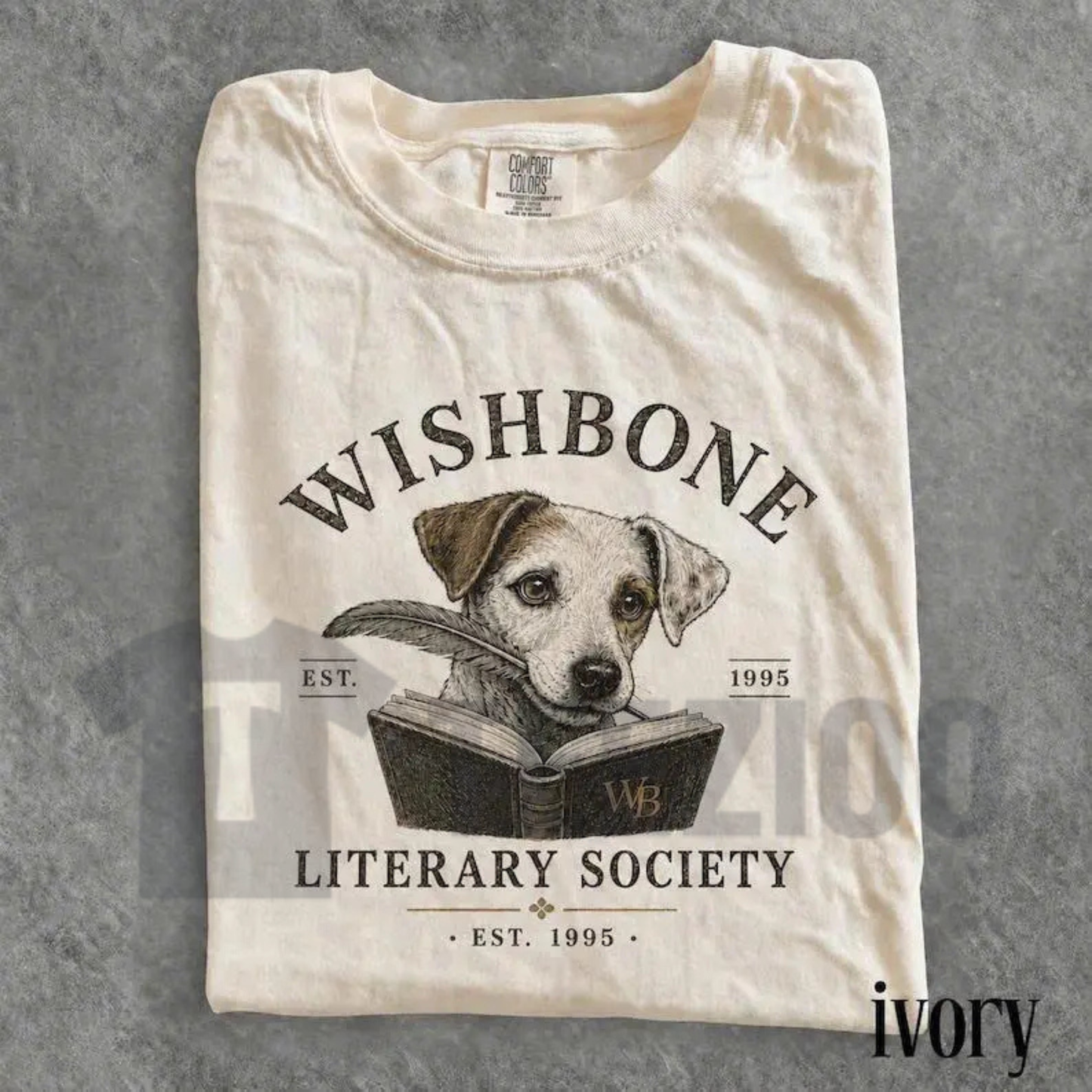 Wishbone Dog Literary Society Comfort Colors T-Shirt