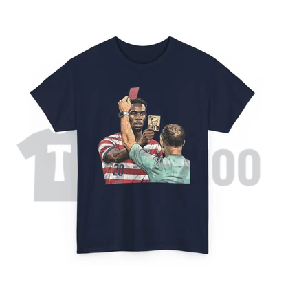 Funny Soccer Red Card Meme Graphic Tee - Football Referee Joke T-Shirt