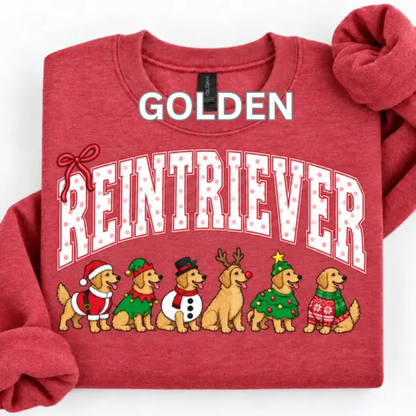Merry Dogmas Holly Christmas Dog Sweatshirt - Vintage Santa Dog Lover Crewneck