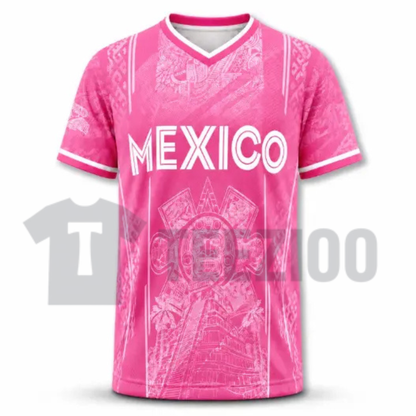 Men's Light Pink Aztec Sun Stone V-Neck T-Shirt