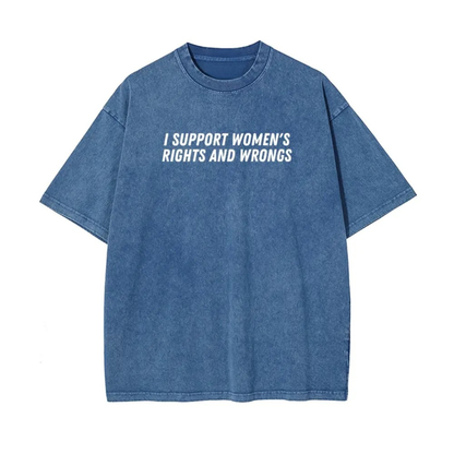 Washed Batik "Rights And Wrongs" T-Shirt