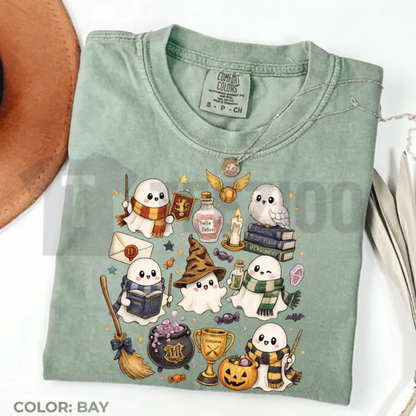 Wizard Ghost Shirt - Magical Halloween Fantasy Graphic Tee