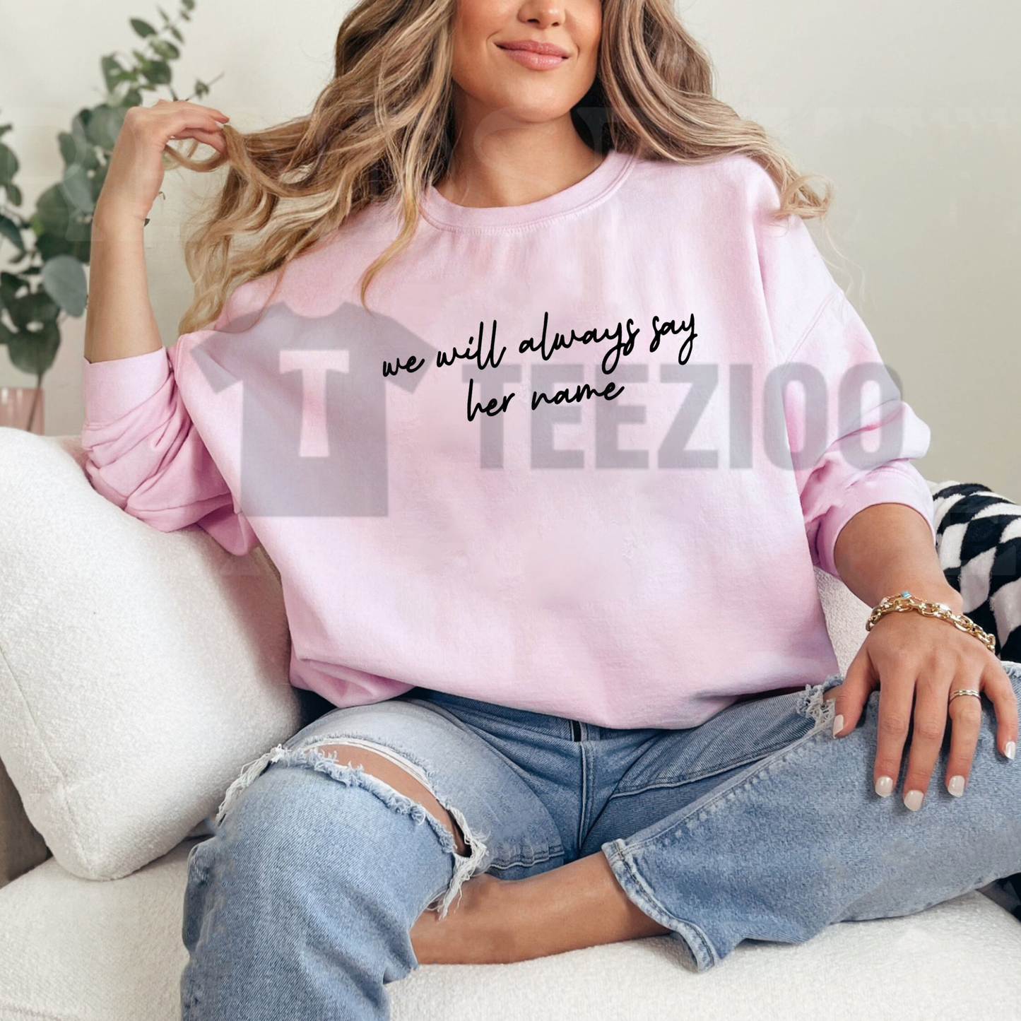 "We Will Always Say Her Name" Sweatshirt – Bold Human Rights Activist Pullover